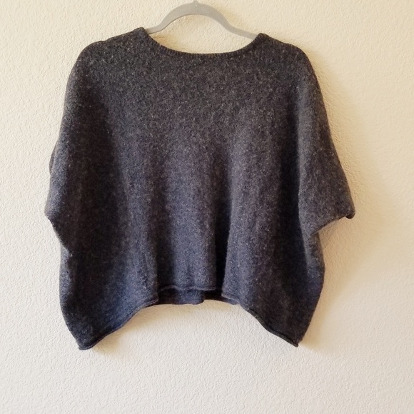 Free people grey sequin boho crop sweater size M - Picture 5 of 8